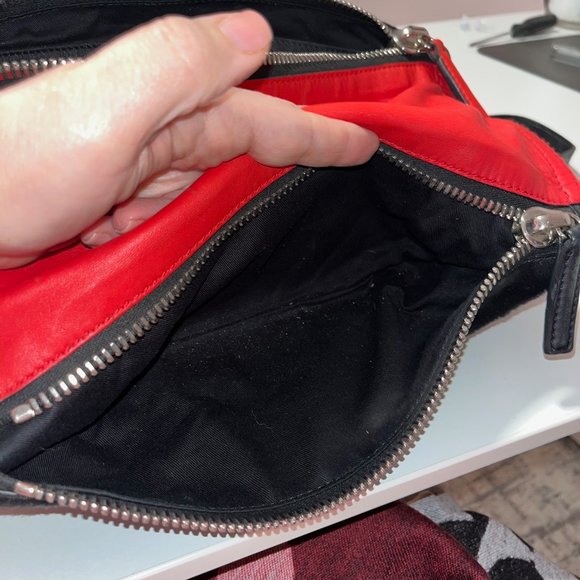 Givenchy Red Leather and Black Pony Hair Bag - Picture 5 of 16